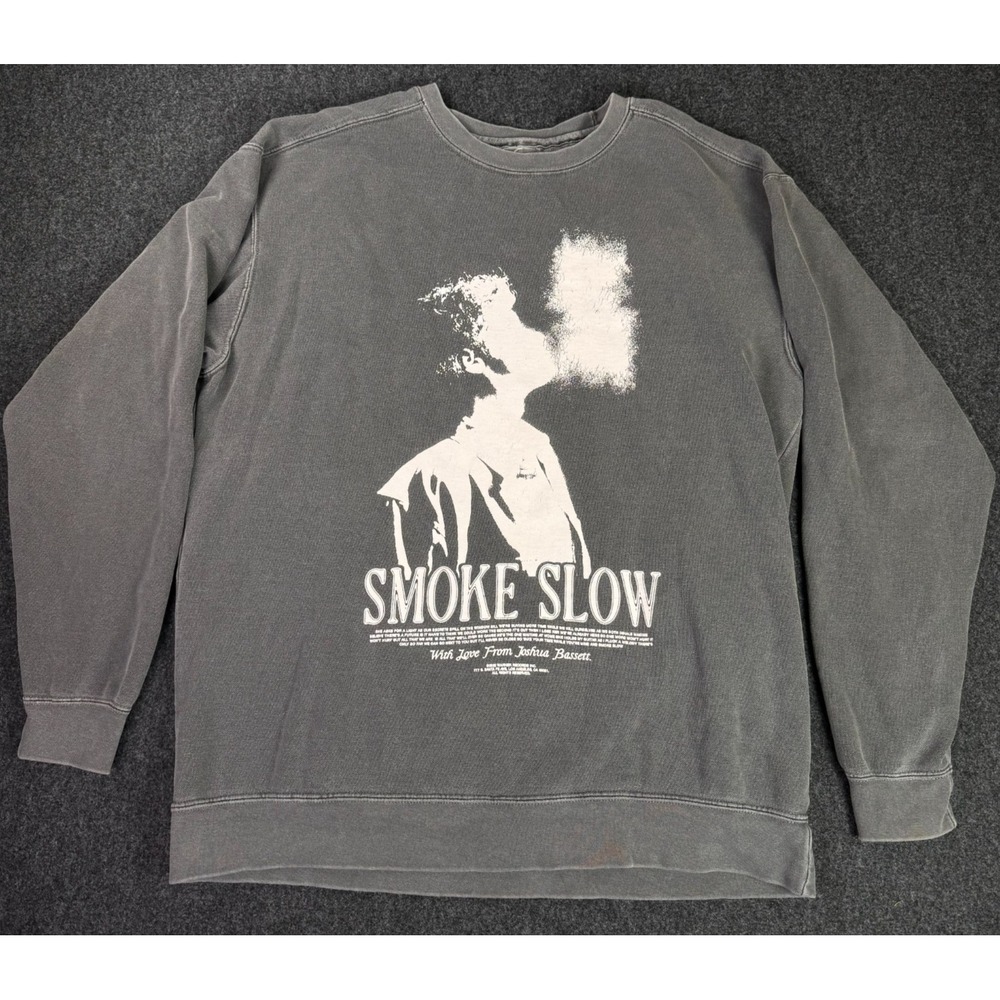 Joshua Taylor Bassett w Love Smoke Slow Pullover Sweatshirt Adult L Grey